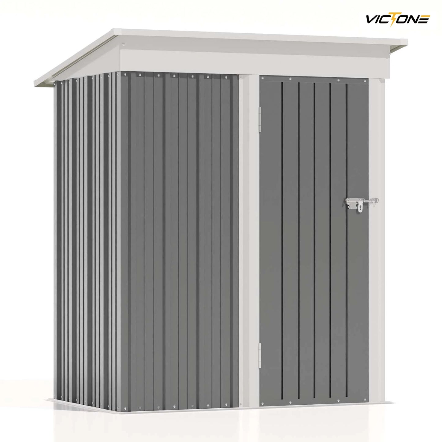 Victone Outdoor Storage Shed With Sloping Roof Metal Construction