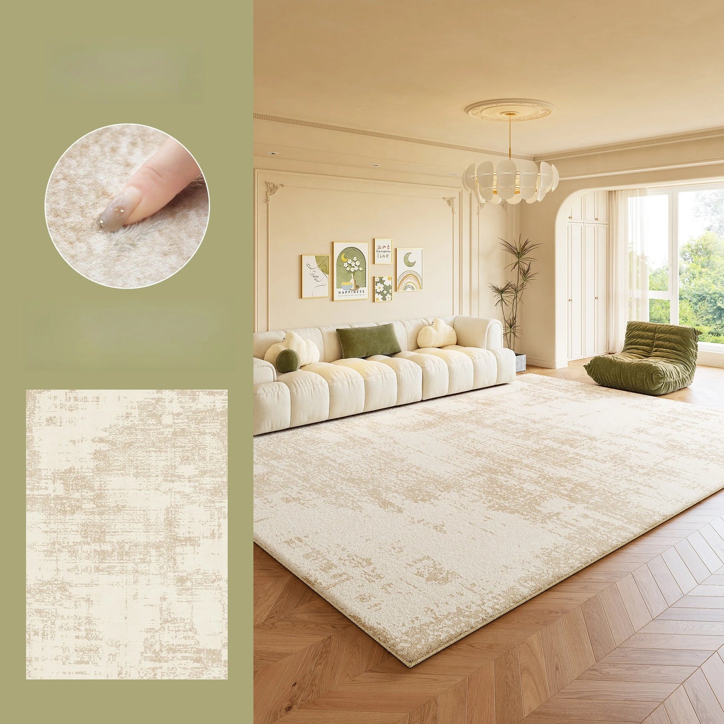 Rug Polyester Floor Mat For Living Room Home Decor