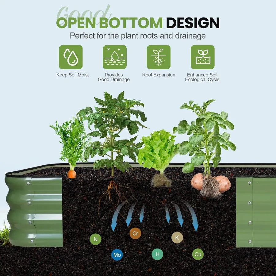 Raised Garden Bed Kit 5-in-1 Modular System Configurations
