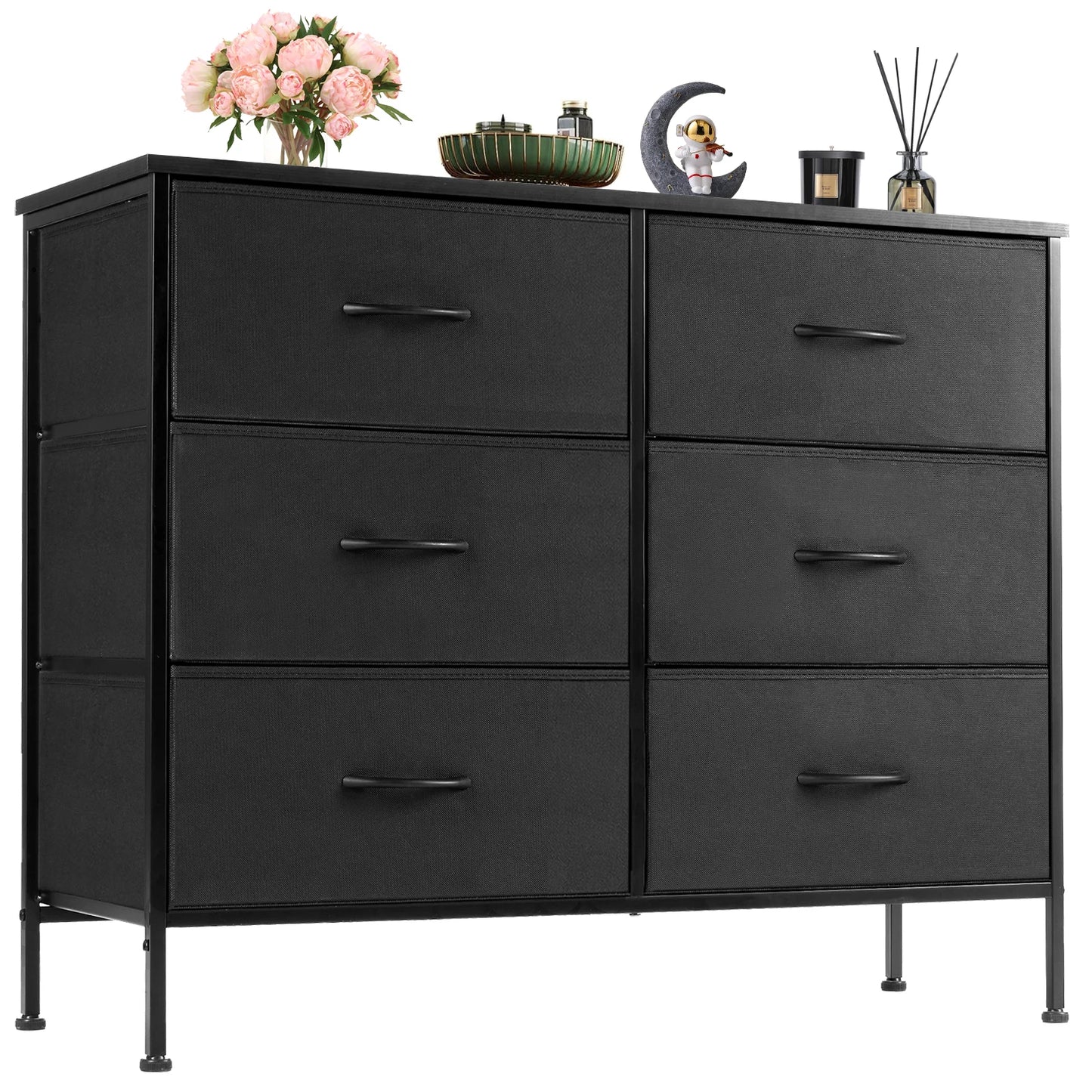 JHK Cabinet 6-Drawer Storage for Living Room Organization
