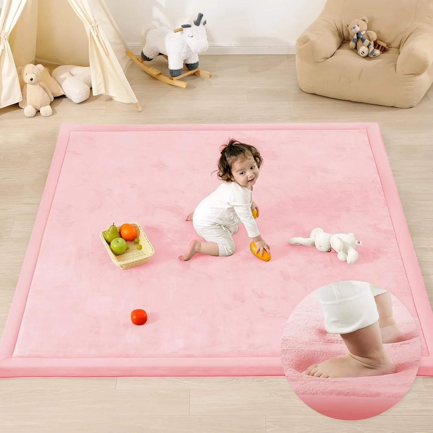 PapaMama Carpet Mat Memory Foam Non-slip Living Room Rug