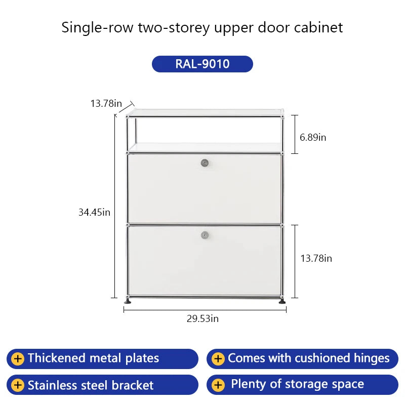 Bigcityfur TV Stand Modern Stainless Steel Storage Cabinet