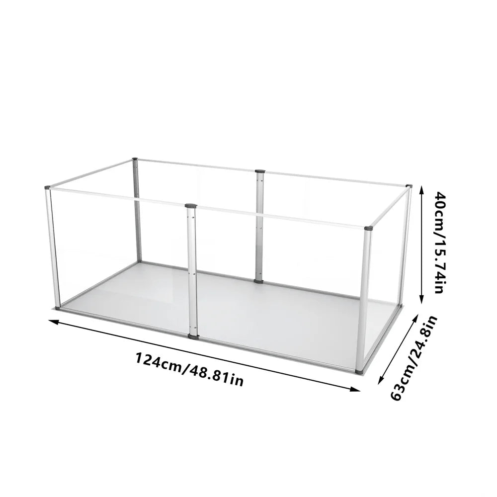 BORWARTH Dog Playpen Acrylic 3-In-1 Indoor Pet Fence