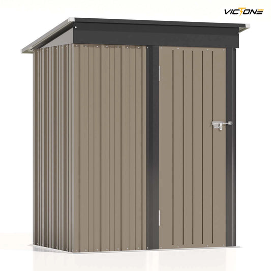 Victone Outdoor Storage Shed With Sloping Roof Metal Construction