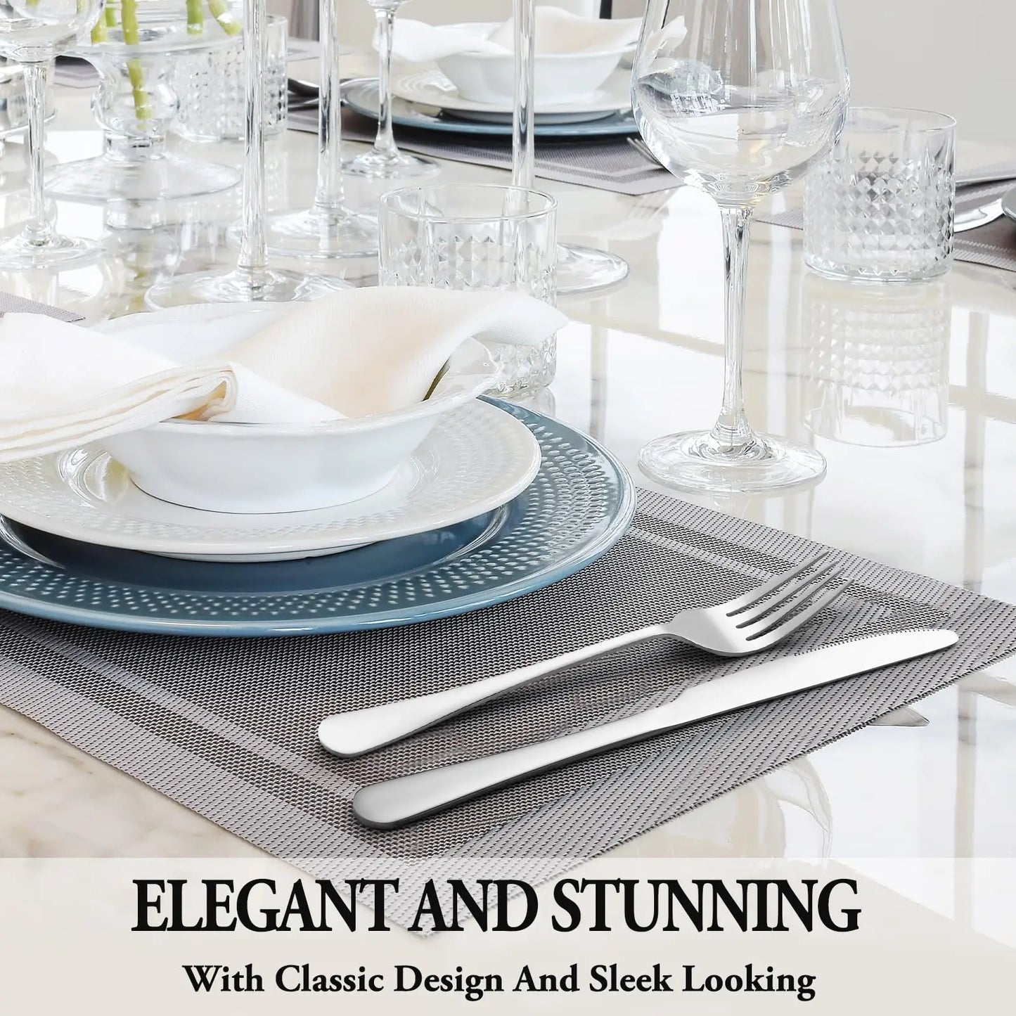 NONEDinnerware 24-Piece Stainless Flatware Set For 4