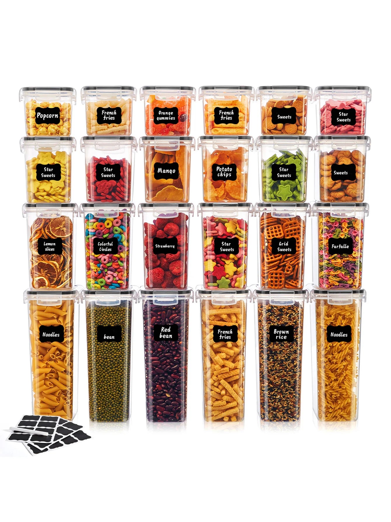 Storage Box Set, Sealed, PP Material, 24 Pieces Included