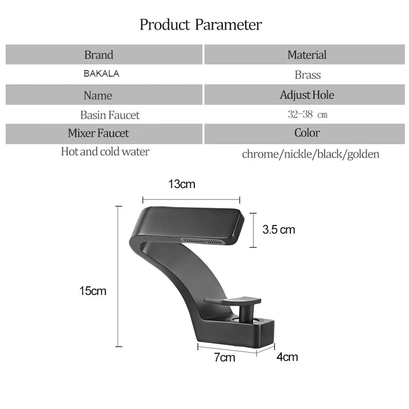 Faucet Brass Deck Mounted Basin Water Tap For Bathroom Sink