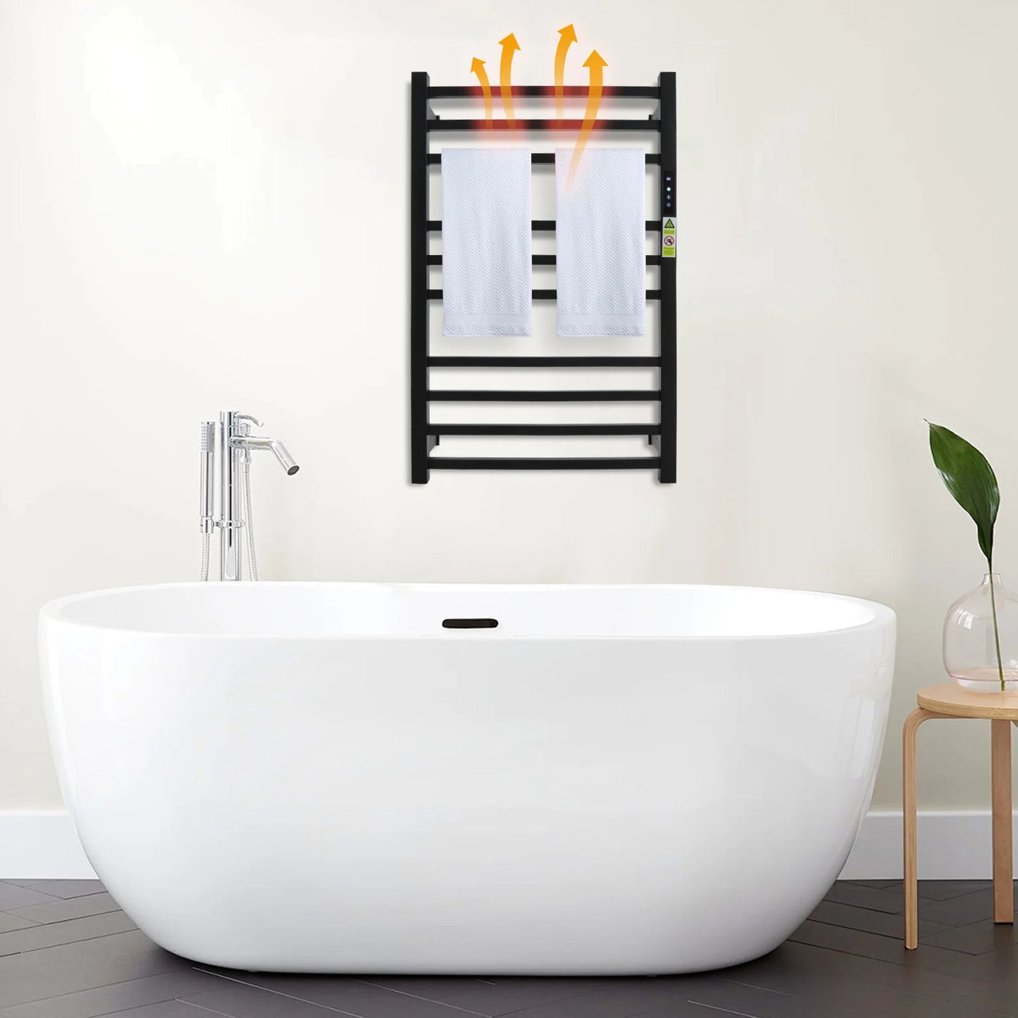 Towel Warmer Rack Stainless Steel Wall Mounted with Timer
