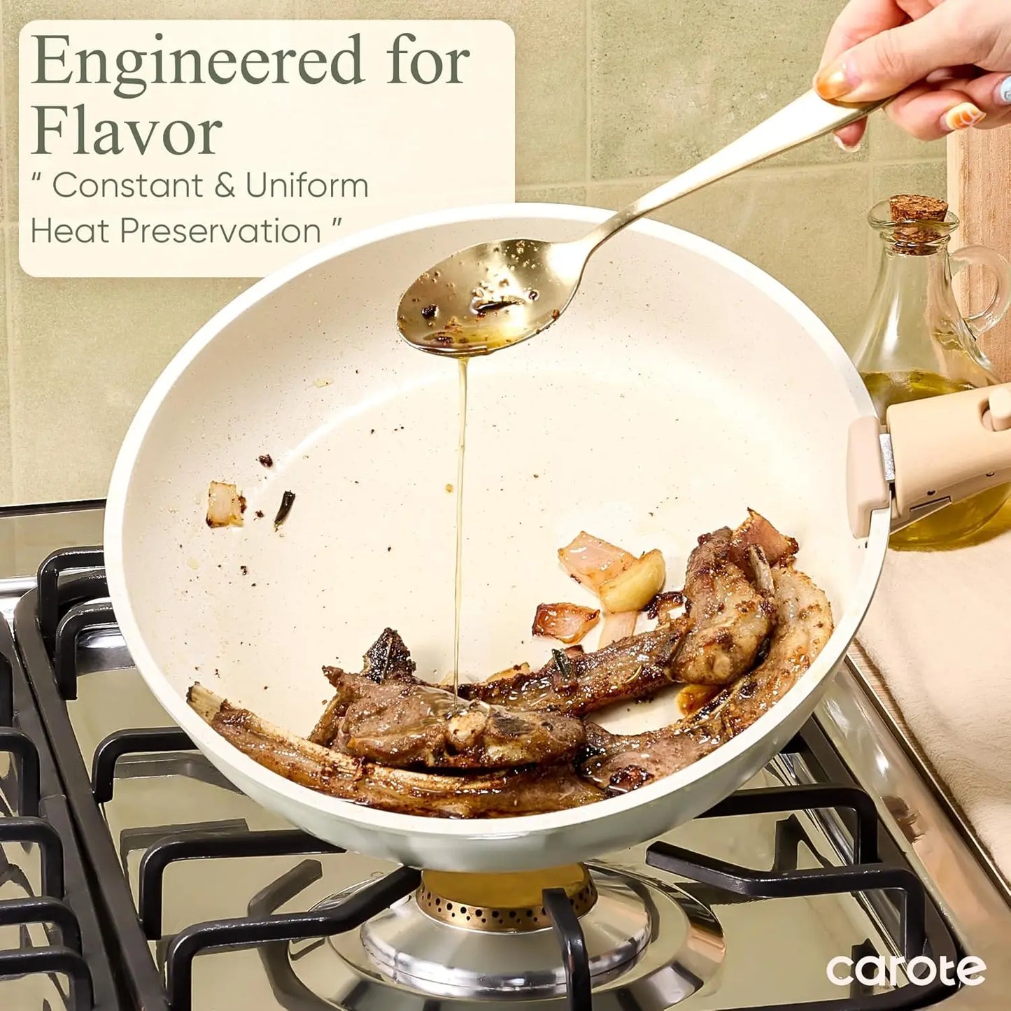 Cookware Sets Ceramic Non-Stick With Oven And Dishwasher Safety