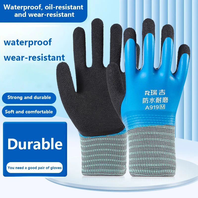 Gloves Latex Coated Nylon Gardening Cold Resistant