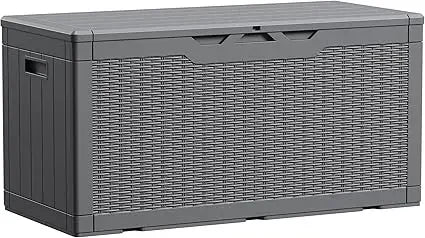 XMSJ Deck Box Resin Outdoor Storage For Patio Cushions