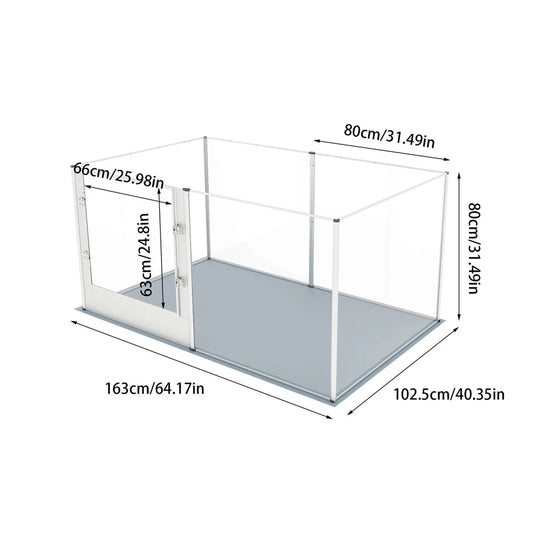 BORWARTH Dog Playpen Acrylic 3-In-1 Indoor Pet Fence