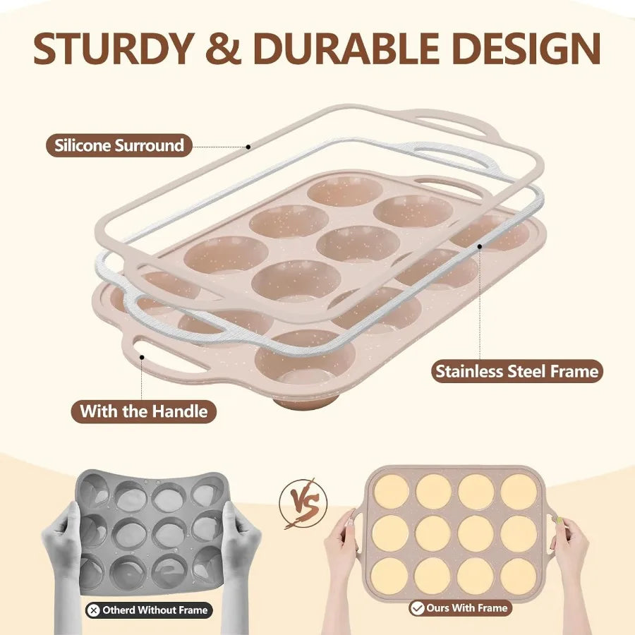 Baking Pans Set Carbon Steel Bakeware Collection Essentials