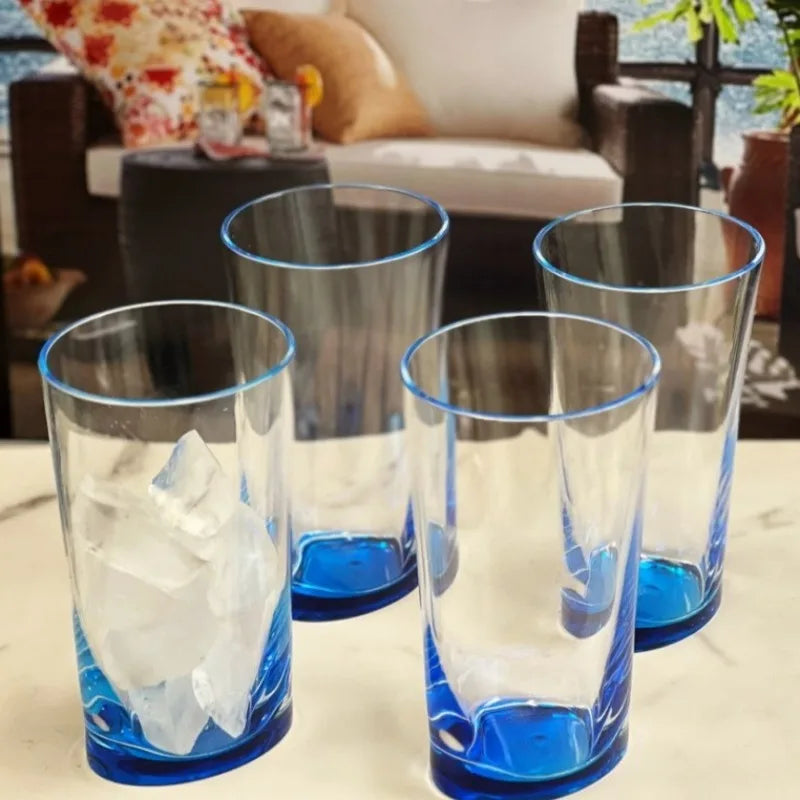 CANYAN Round Transparent Glass Drinking Tumblers for Home Use