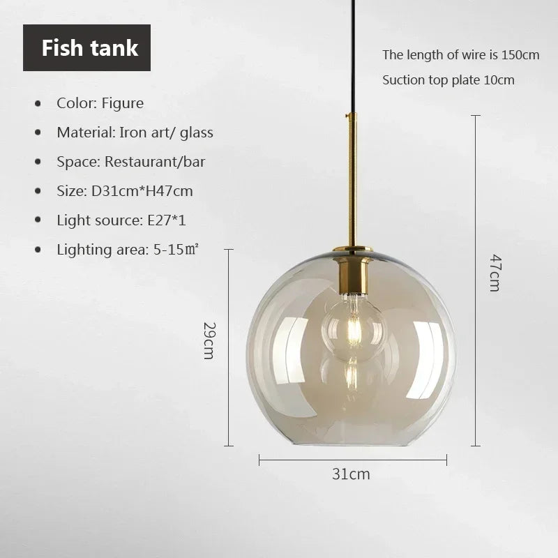 Pendant Light Goldfish Fixture For Home And Dining