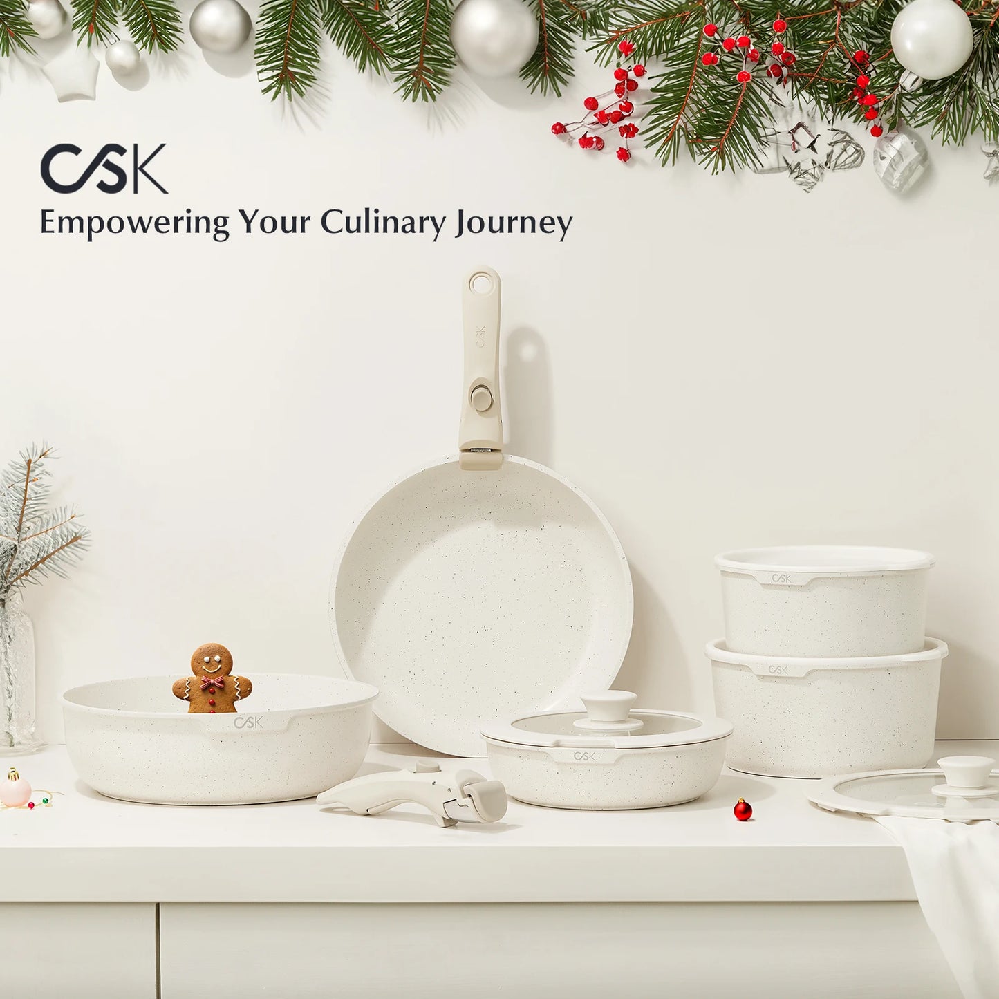 KOCH SYSTEME CS Nonstick Eco Friendly Skillet And Saucepan Set