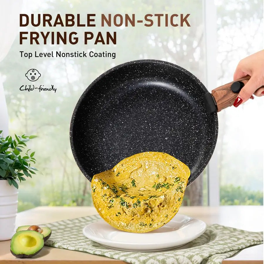 XMSJ Pots and Pans Set Nonstick with Detachable Handles