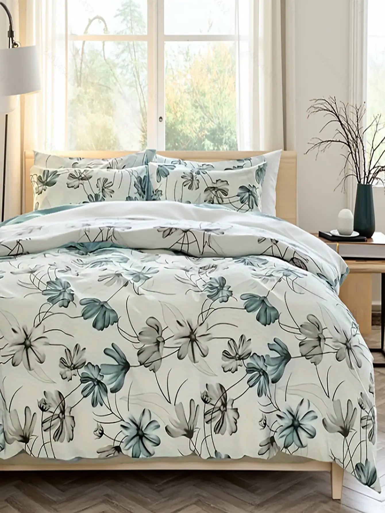 Duvet Set Floral For Dormitory And Apartment Use Home Decor