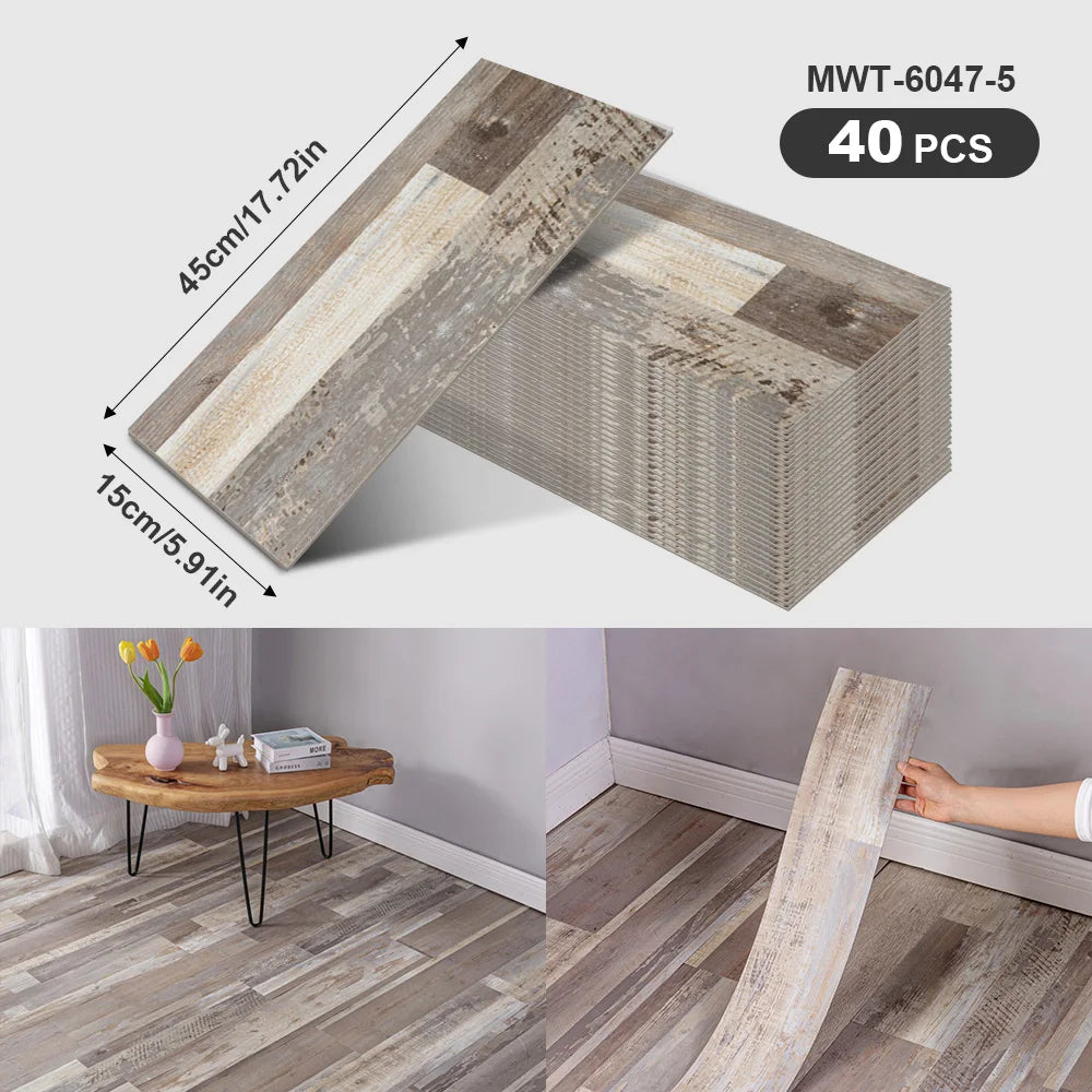 Self-Adhesive Wood Grain Strips Peel-and-Stick Wall Decals