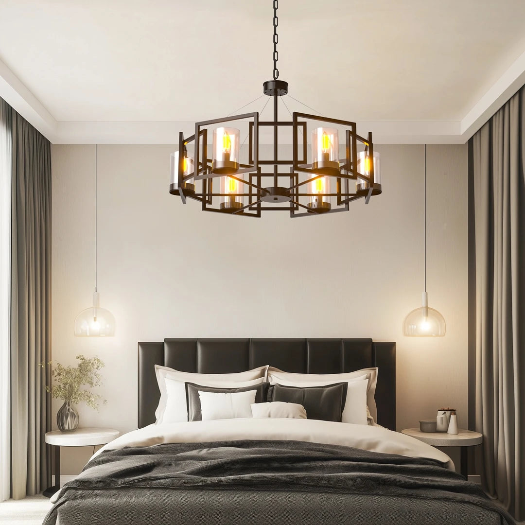 Vrygle Chandelier Industrial 6-Light Pendant Lamp Fixture