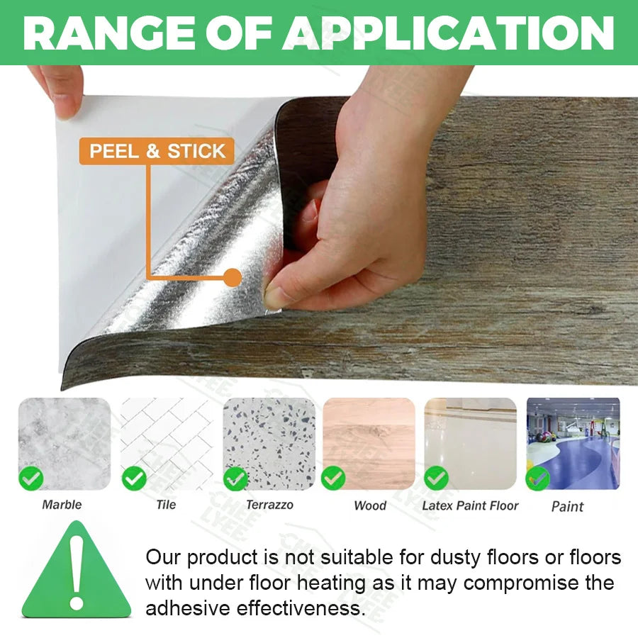 Self-Adhesive Wood Grain Strips Peel-and-Stick Wall Decals
