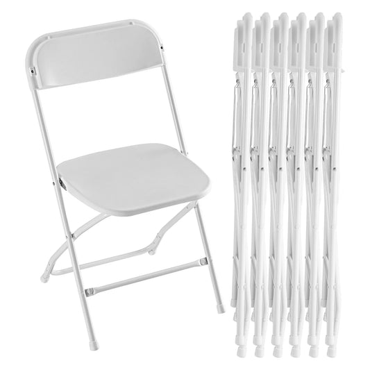 JHK Plastic Folding Chair Lightweight 330Lb Load Capacity