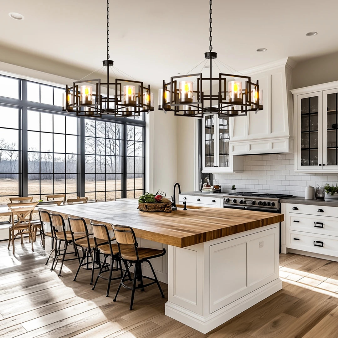 Vrygle Chandelier Industrial 6-Light Pendant Lamp Fixture