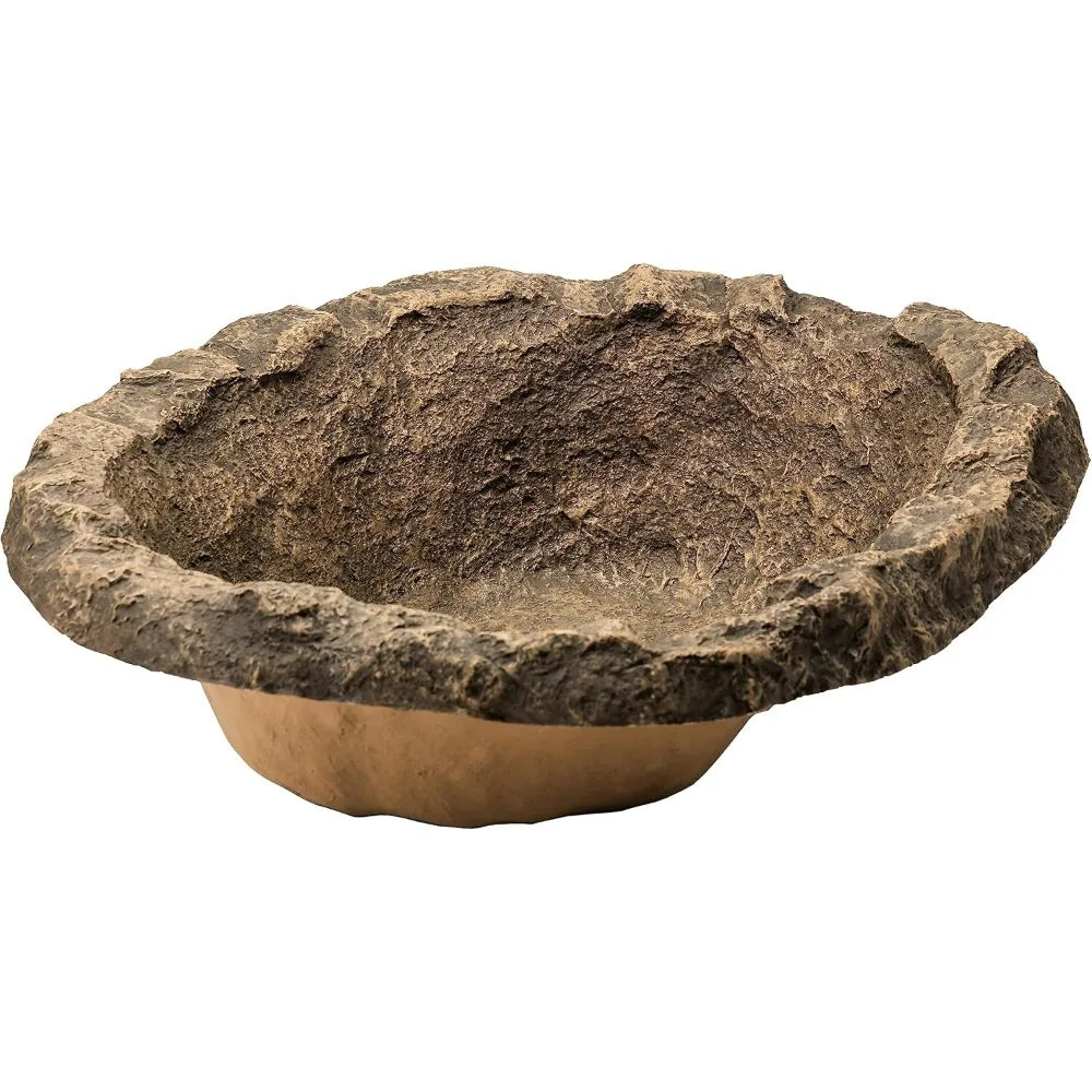 Quickway Imports Water Feature Flower-Themed Fiberglass Rock