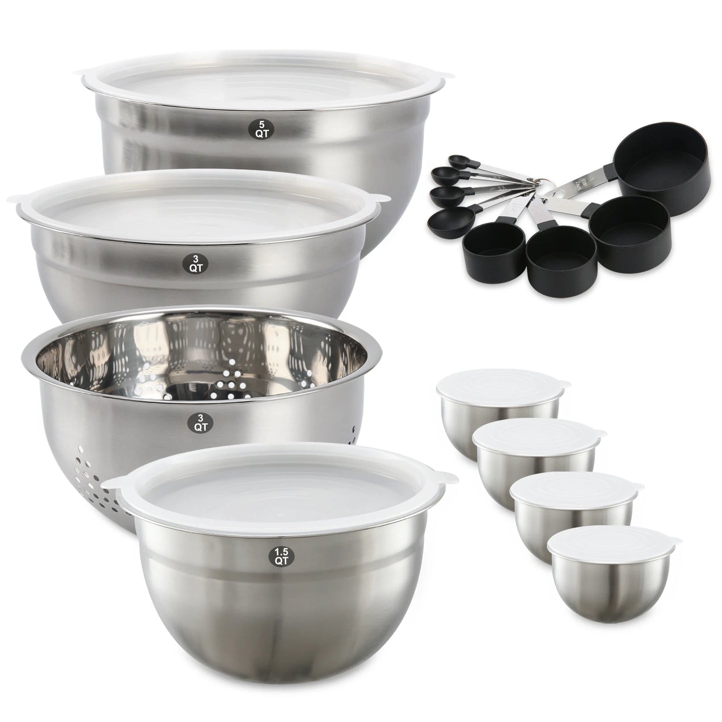 Barenthal Mixing Bowl Set 23-Piece Stainless Steel With Lids