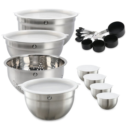 Barenthal Mixing Bowl Set 23-Piece Stainless Steel With Lids