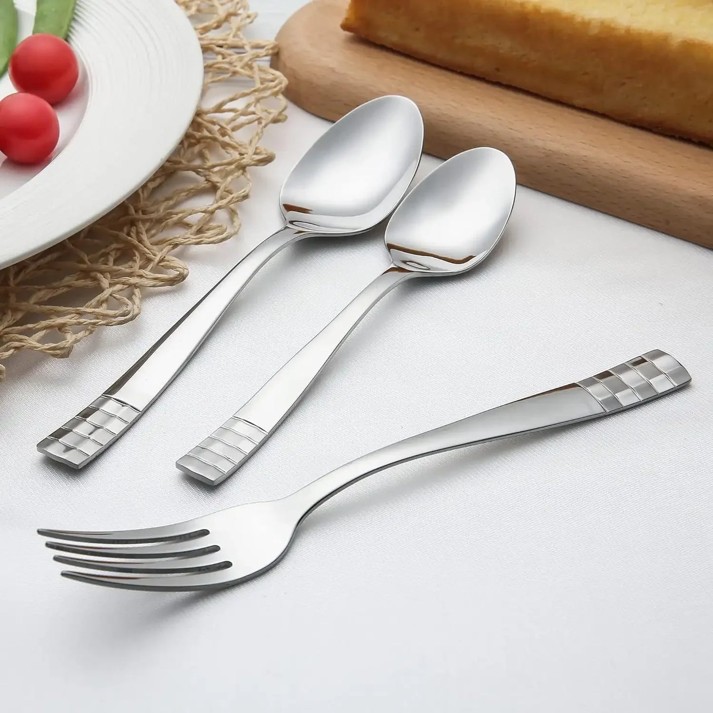 Flatware Set Stainless Steel Service For 8, Dishwasher Safe