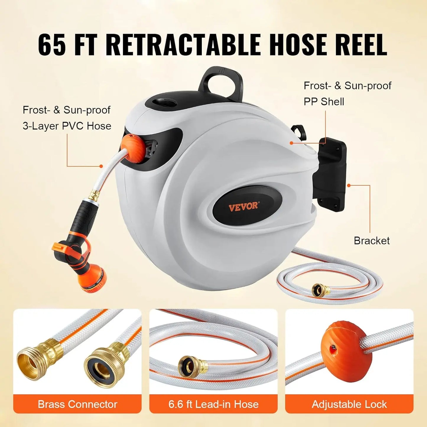 Retractable Hose Reel Automatic Rewind Garden Tool