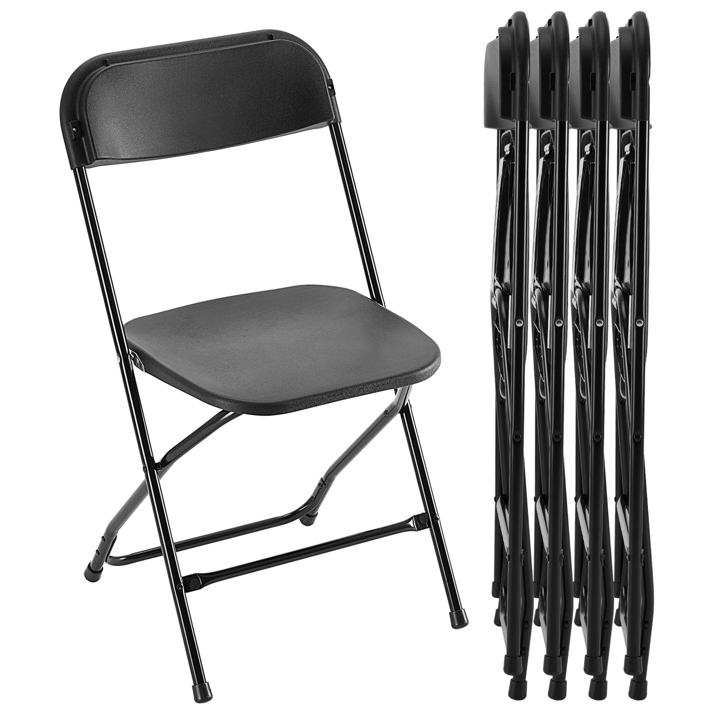 JHK Plastic Folding Chair Lightweight 330Lb Load Capacity