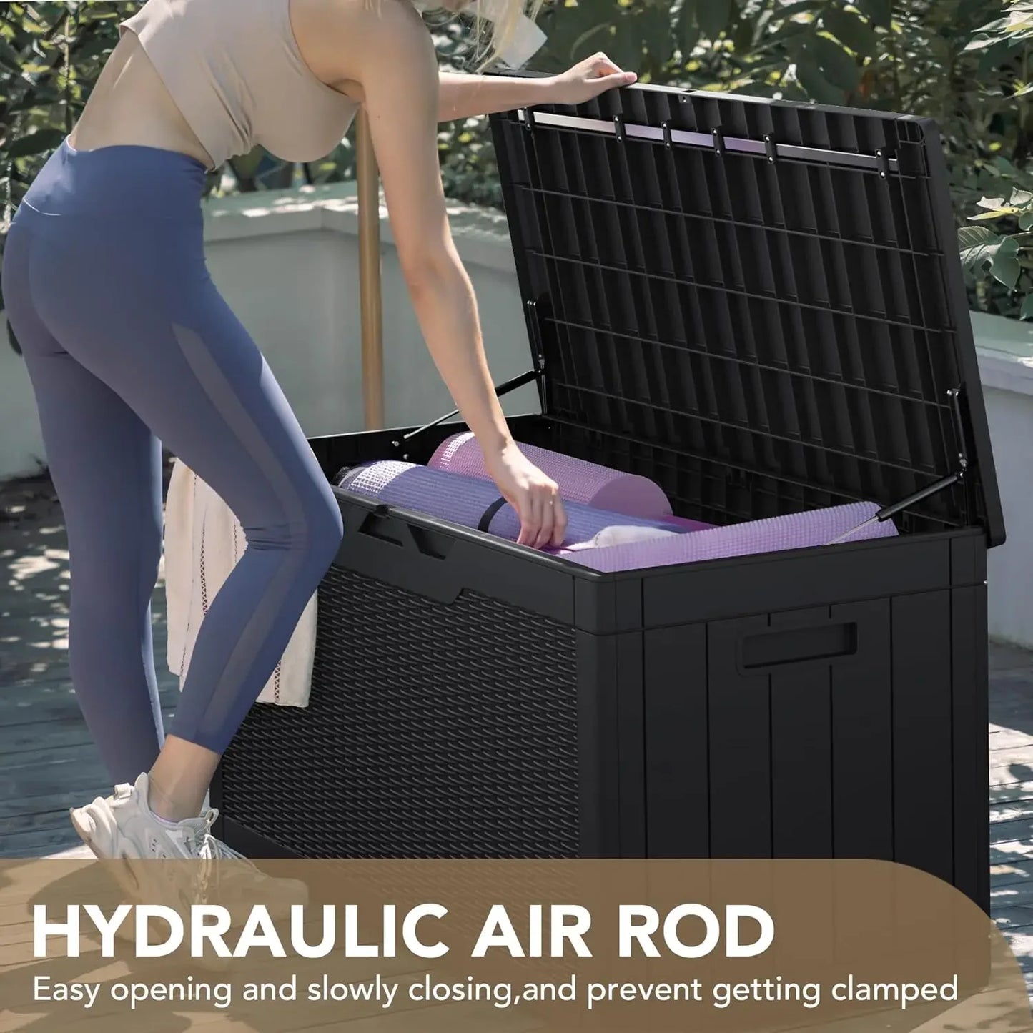 XMSJ Deck Box Resin Outdoor Storage For Patio Cushions