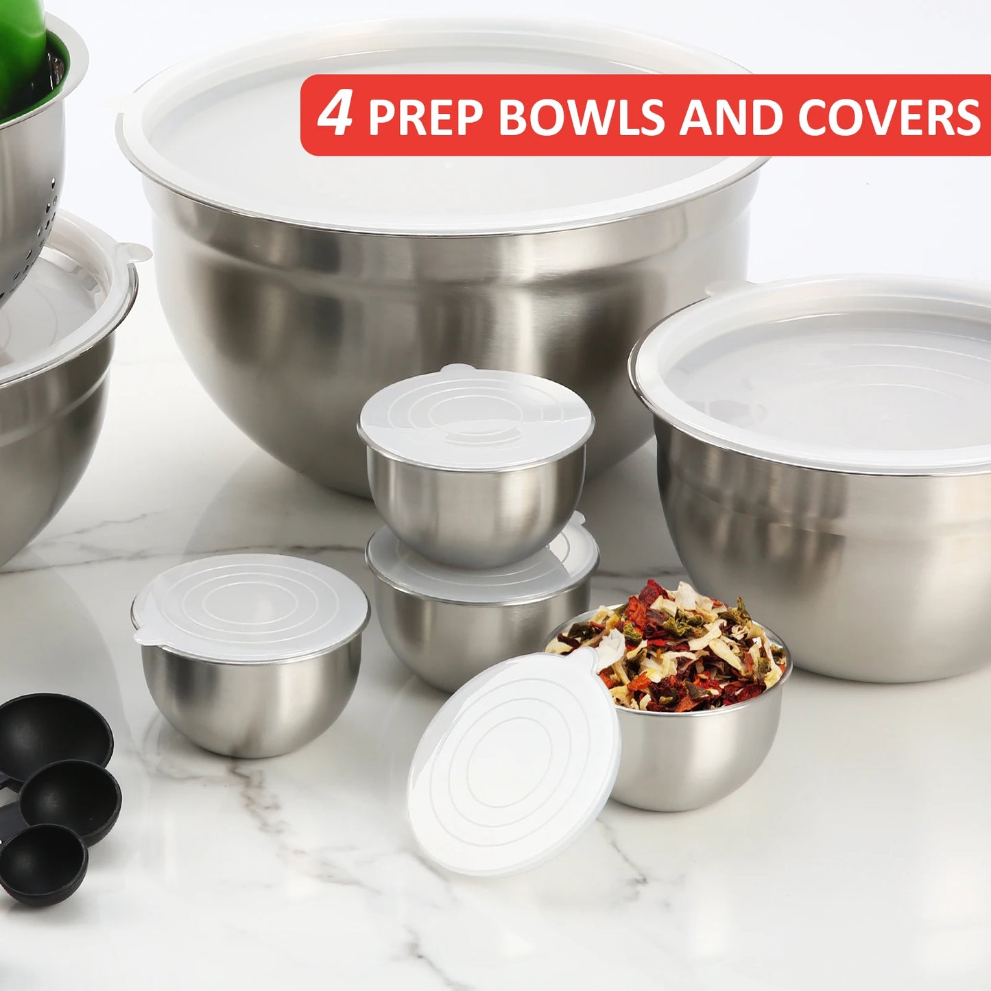 Barenthal Mixing Bowl Set 23-Piece Stainless Steel With Lids