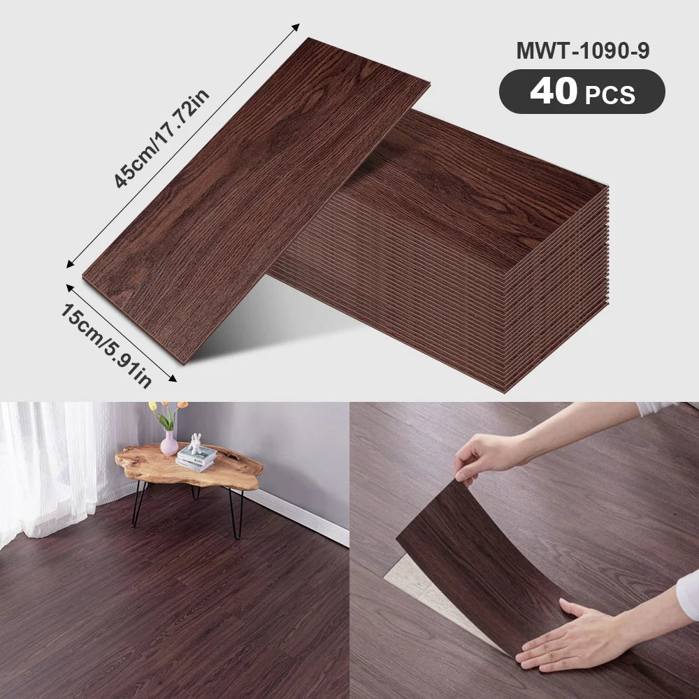 Self-Adhesive Wood Grain Strips Peel-and-Stick Wall Decals