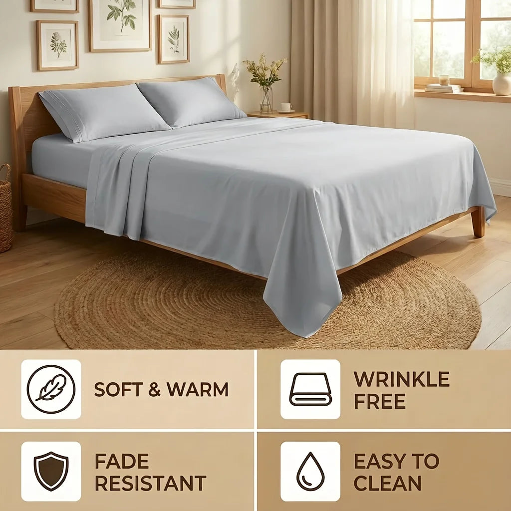Bed Sheets Set Bamboo Bedding For Comfortable Sleep