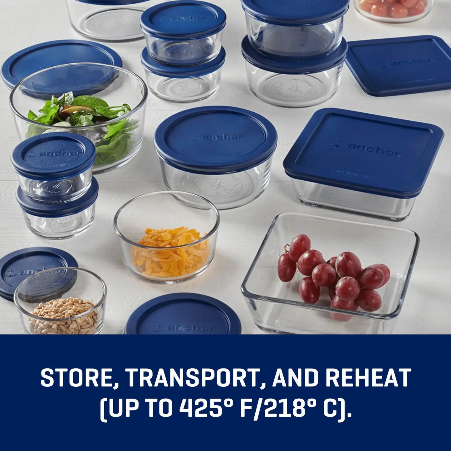 Glass Food Storage Containers 30-Piece Airtight Lids