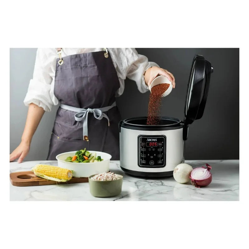 PGY Digital Multicooker Rice Cooker Stainless Steel