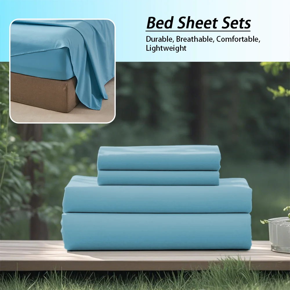 Bedding Set Microfiber Soft Solid Color for All Seasons