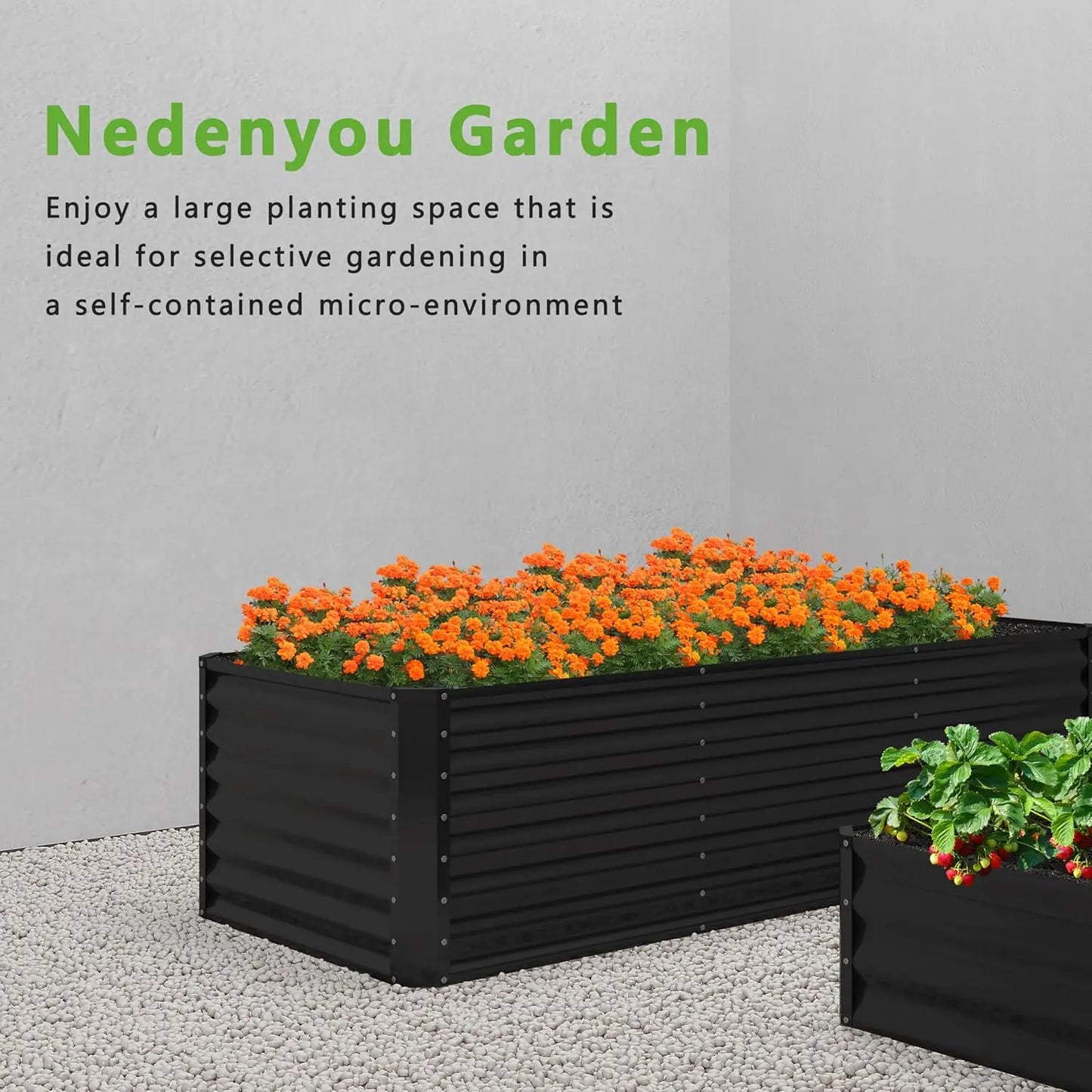 Raised Garden Beds Galvanized Metal Durable Outdoor Planter Boxes