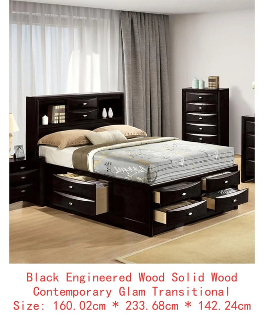Bed With Footboard Drawers For Bedroom Storage And Organization