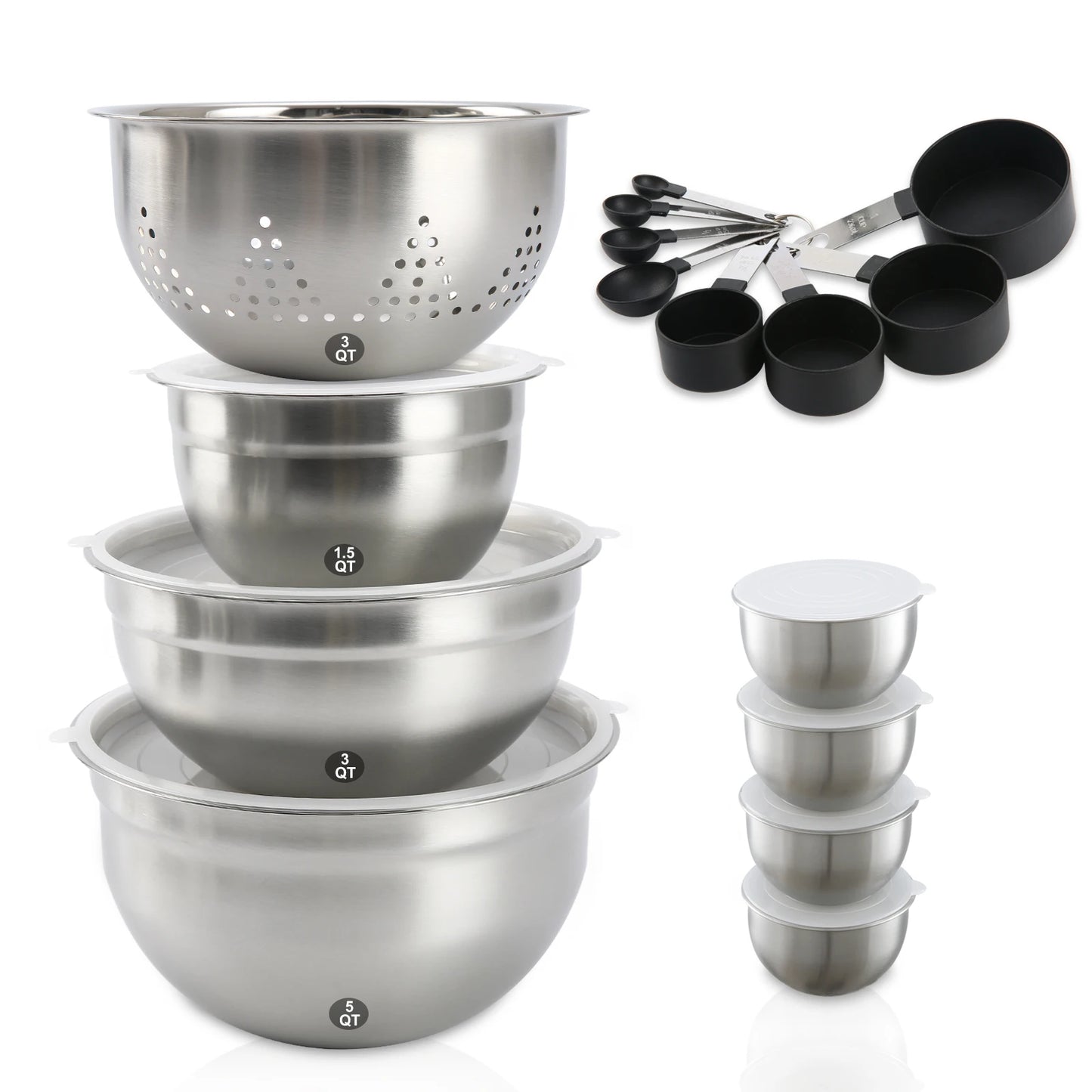 Barenthal Mixing Bowl Set 23-Piece Stainless Steel With Lids