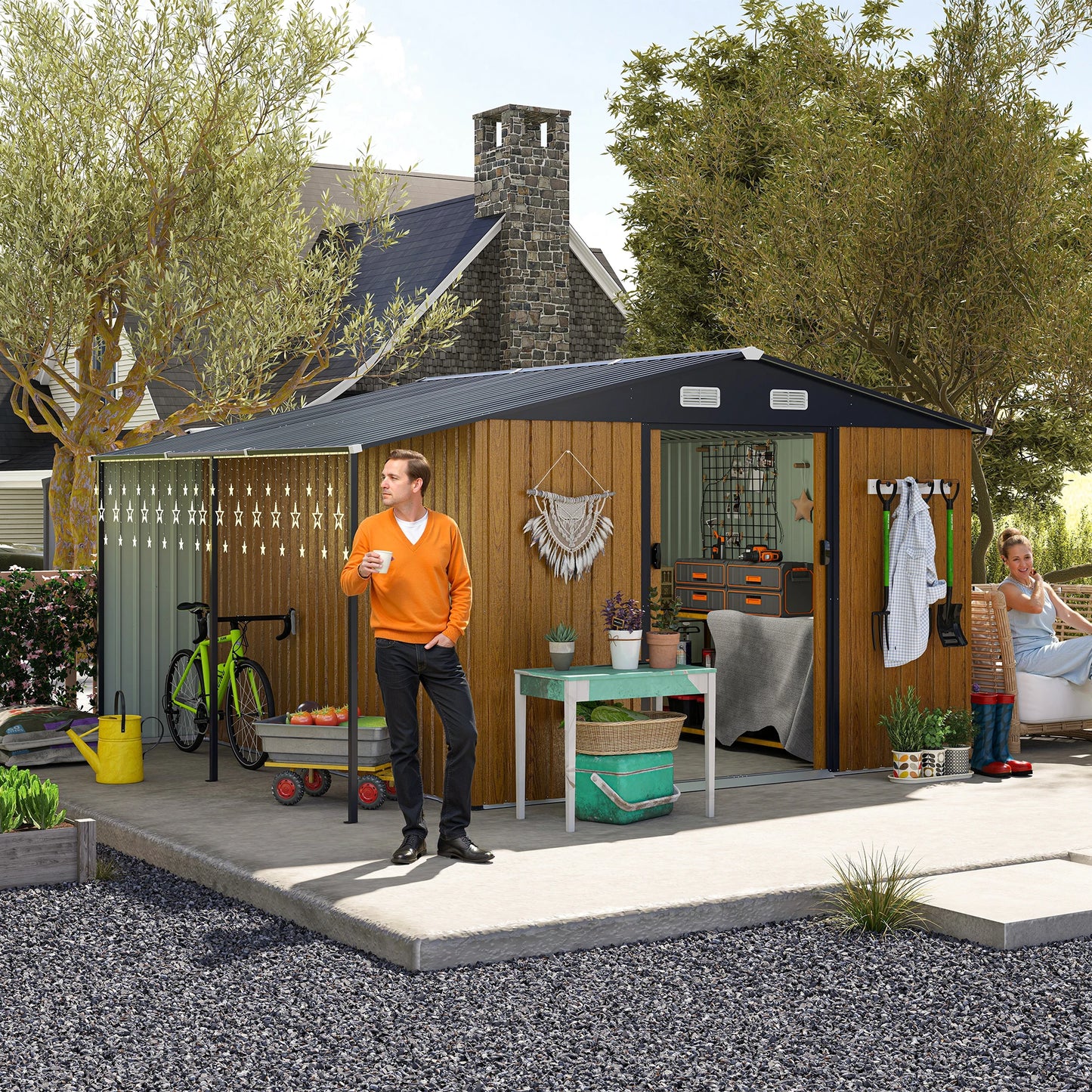 Outdoor Storage Shed Steel Waterproof