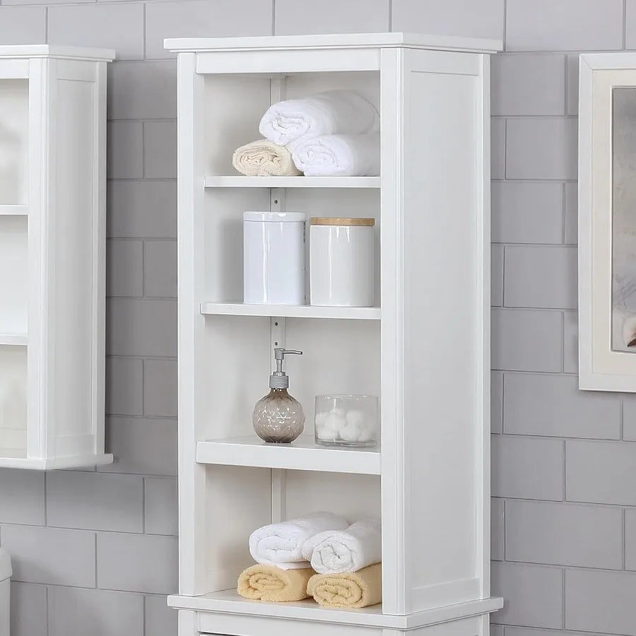XIUWO Dorset Bathroom Shelf Hutch With Adjustable Shelves