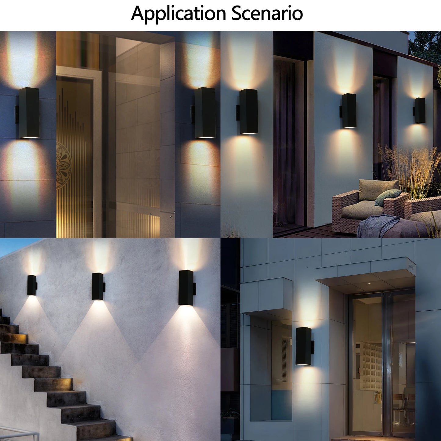 ARLGSITE Outdoor Wall Light IP65 Aluminum Gu10 Up Down Sconce