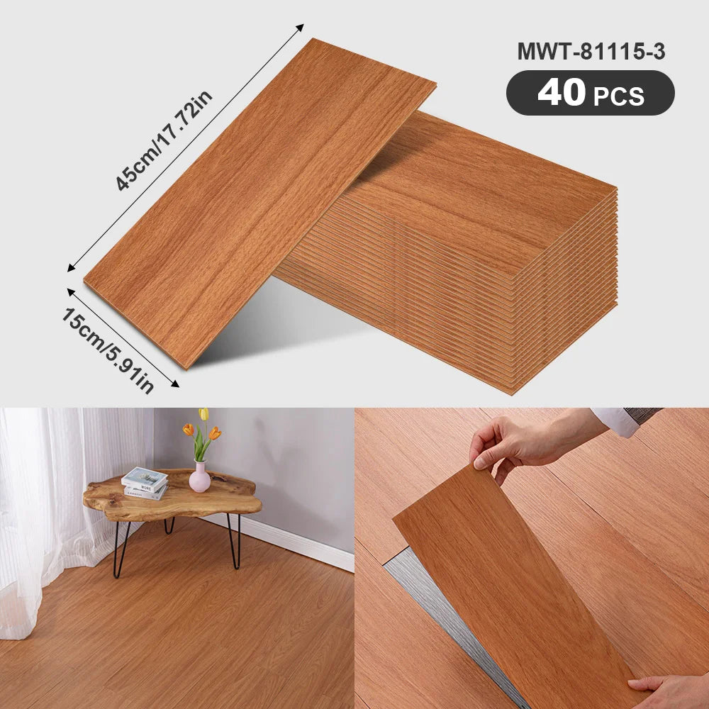 Self-Adhesive Wood Grain Strips Peel-and-Stick Wall Decals