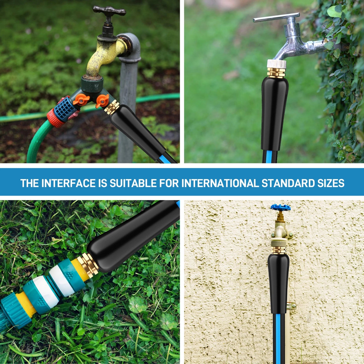 GardenJoy Garden Hose Heavy-Duty PVC Flexible Outdoor Water Hose