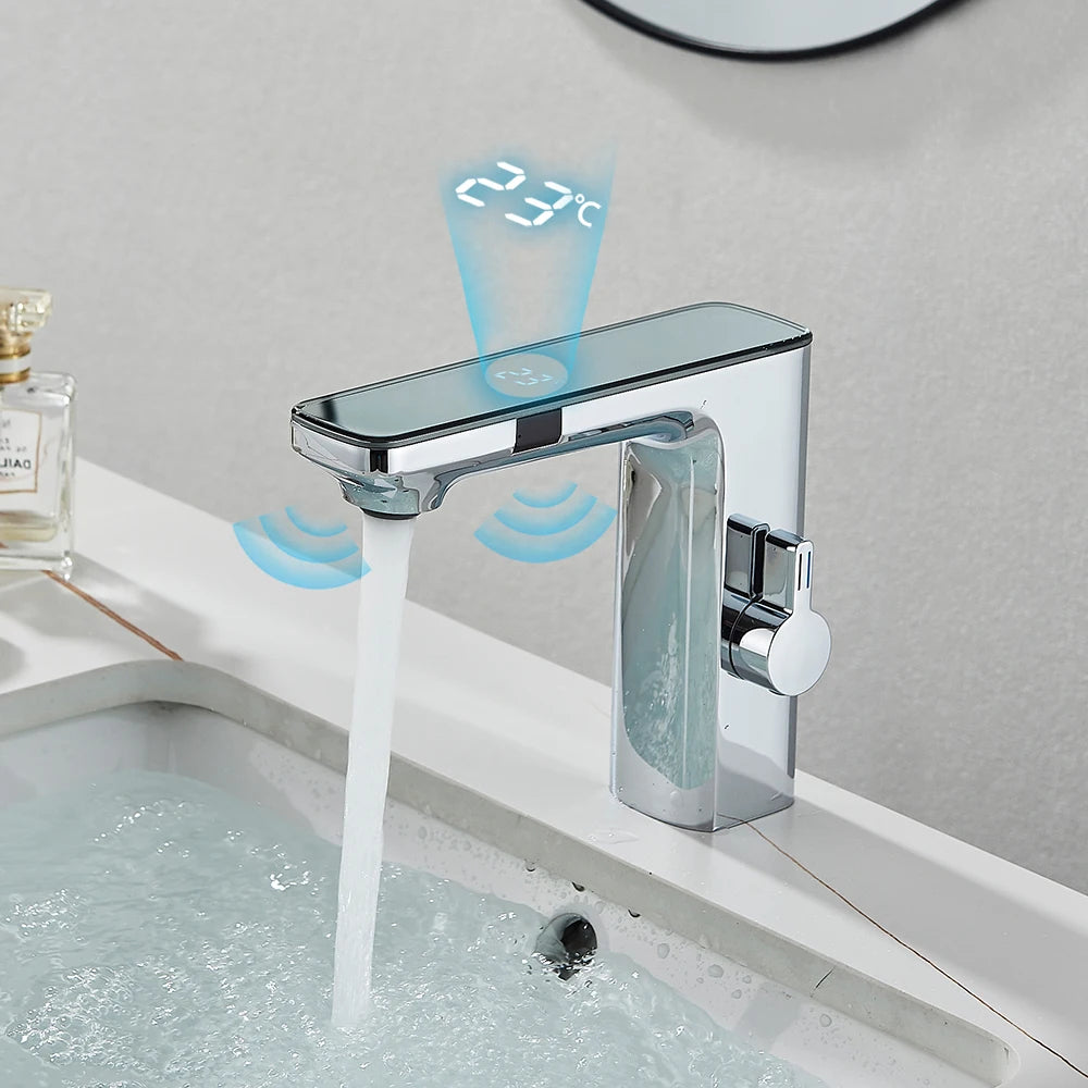 Poqihy Smart Sensor Basin Faucet With Digital Display