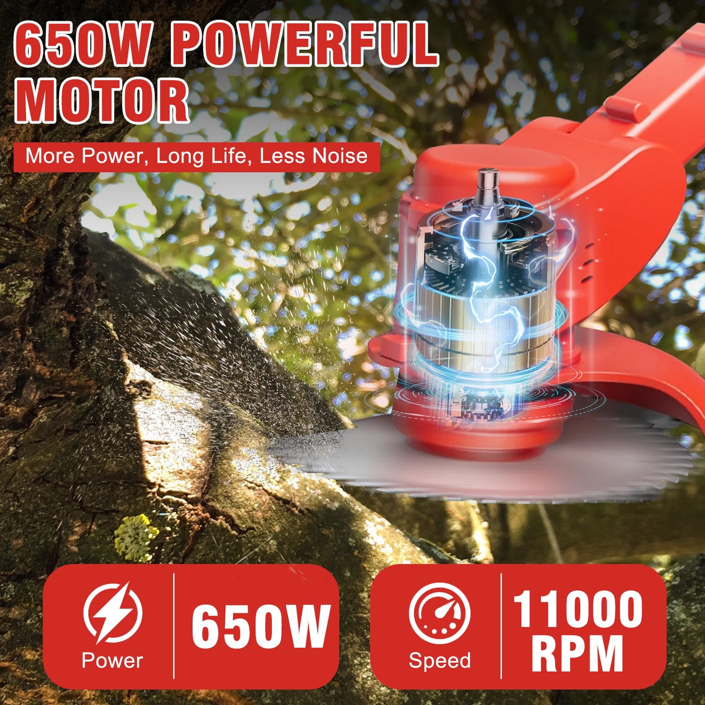 Cordless Grass Trimmer With Wheel 3-In-1 Edger Cutter